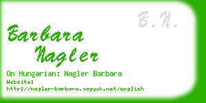 barbara nagler business card
